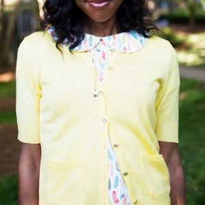 NY & Co. Sweet Vibrant Yellow Sweater - Sz S - EUC